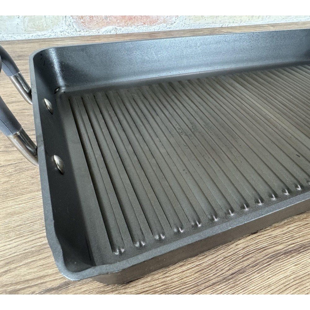 Pampered Chef Grill Pan Dual Burner Double Bacon Burger Panini Press Set 2924 - Picture 6 of 16